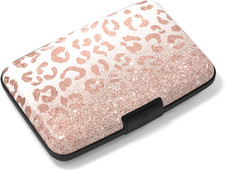 Aluminuml Credit Card Holder, Mini Credit Card Wallet RFID Blocking Slim Metal H