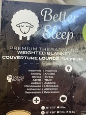 Brand New Therapeutic Weighted Blanket For Pain Relief, White 60x80