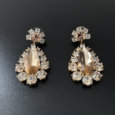 Dyrberg Kern Luscia SG Peach / Golden earrings with glass Crystals