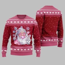2025 Christmas Bubble Gum Santa Ugly Christmas Sweater