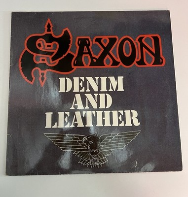 Saxon    Denim And Leather Vinyl Lp 1981