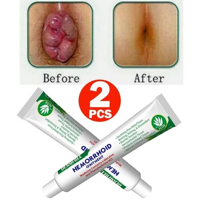 DERMFREE 2X Hemorrhoid Cream Treatment Internal Piles External Anal Fissure Pain Relief