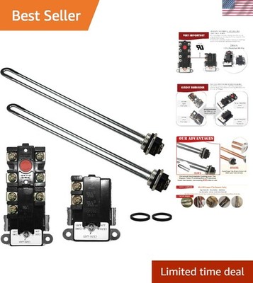 Electric Water Heater Tune-Up Kit - 4500W Elements & Thermostats for All Brands