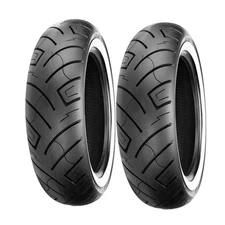 Shinko 130/90B16 & 150/80B16 White Wall Front & Rear Tire 130/90-16 150/80-16 