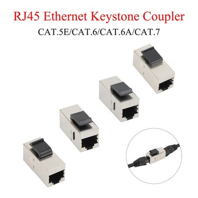 5/10/20/25X CAT.5E/CAT.6/CAT.6A/CAT.7 Shielded Keystone Coupler RJ45 Inline Jack