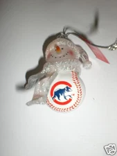 1~ Chicago Cubs Mini Baseball Christmas Ornament