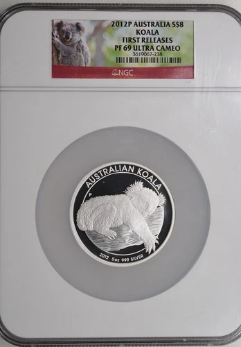 2012 P Silver Australia Koala 5 oz NGC PF69 Ultra Cameo *First Releases*