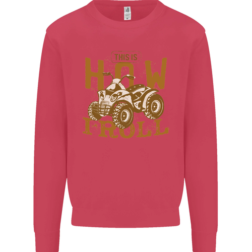 Quad Bike How I Roll Kids Sweatshirt Jumper - Picture 11 of 97