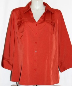 women's burnt orange dress shirt