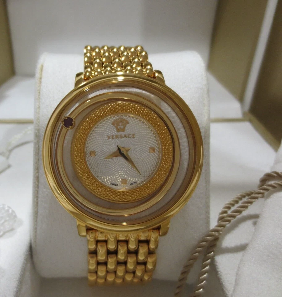 Reloj para mujer Versace VQV100015 Venus topacio rojo oro rosa IP acero inoxidable Foto 2 de 4