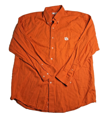Clemson Tigers Men's XL Cutter & Buck Long Sleeve Button Down Shirt Orange  Logo | eBay
