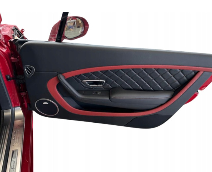 2012-2018 BENTLEY CONTINENTAL GT LIFT COUPE SPEED SEATS DOOR PANELS BLACK/RED