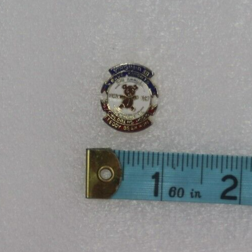 Blue Knights Motorcycle 1987 VA Childrens Hosp Teddy Bear Hat Vest Jacket Pin - Picture 3 of 3