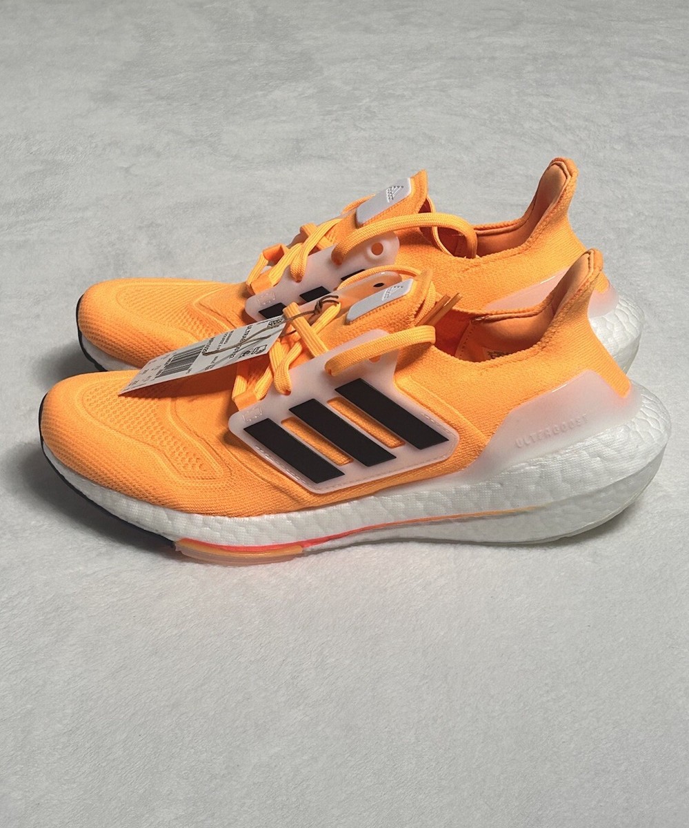 Adidas UltraBoost 22 Flash Orange Black White HR1029 Men display picture 1