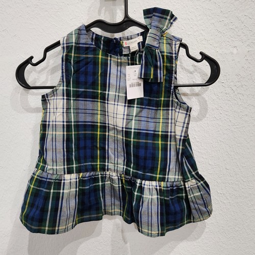 Top de peplem sin mangas CrewCuts para niña azul marino talla 5 nuevo con etiquetas - Imagen 7 de 7