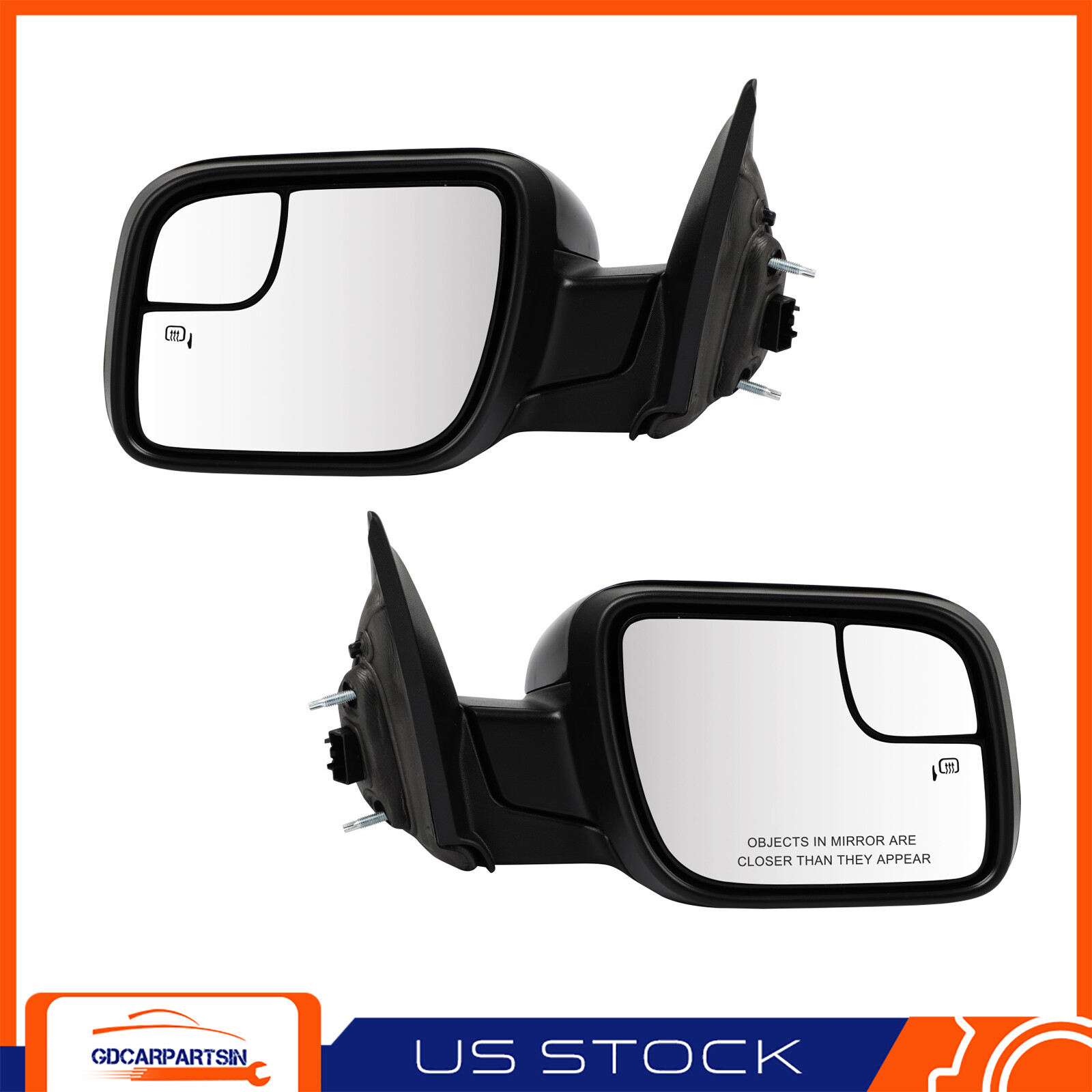 2012-2019 Ford Explorer Heated Power Puddle Side Mirrors 13-Pin Pair