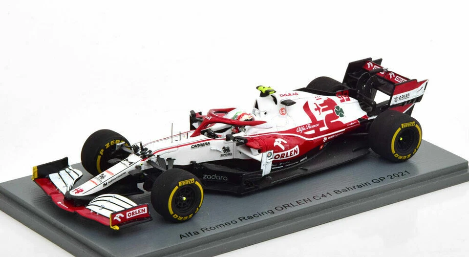 MODELLINO AUTO 1:43 F1 SPARK ALFA ROMEO C41 A.GIOVINAZZI BAHRAIN 2021 MODELLISMO - Immagine 4 di 4