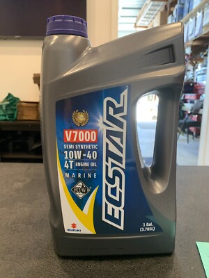 SUZUKI OEM 2 GALLONS ECSTAR V7000 SEMI SYNTHETIC, MARINE ENGINE OIL 10W-40