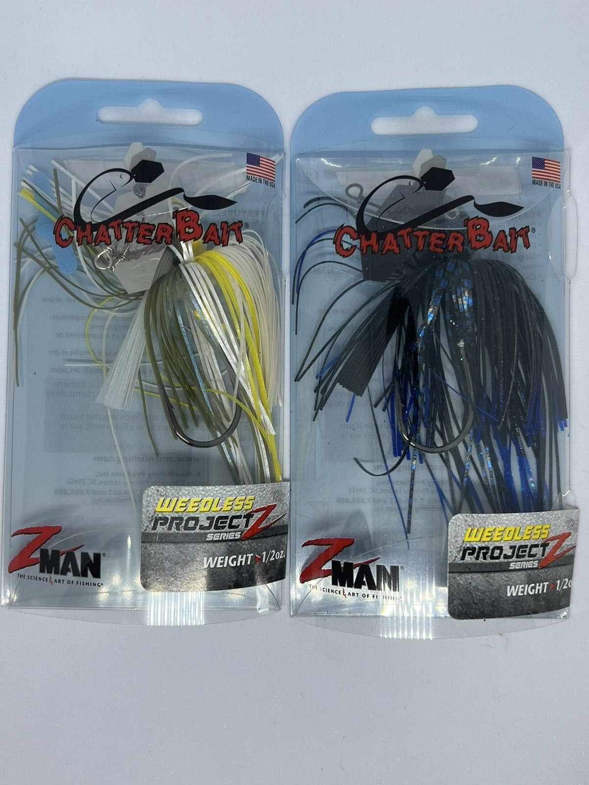 Z-Man Project Z Weedless ChatterBait Bladed Fishing Jig 1/2 oz Lot of 2 - Image 2