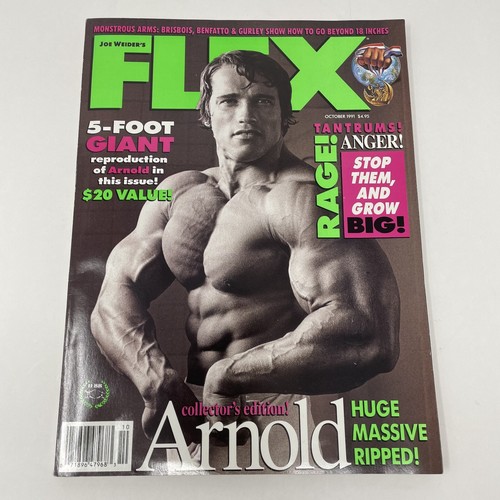 Flex Bodybuilding Magazine Arnold Schwarzenegger w 5-FOOT GIANT POSTER 1991