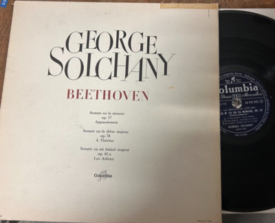 GEORGES SOLCHANY / BEETHOVEN T three sonatas / COLUMBIA FCX 553 | eBay