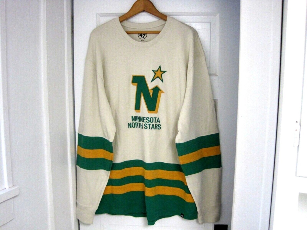 NWT 47 Brand Minnesota North Stars Vintage Style Hockey Crew Shirt Jersey  Sz XL