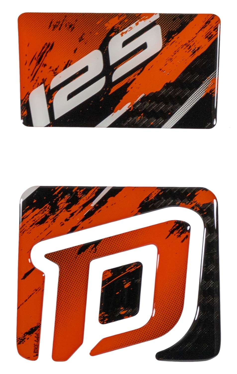 Tank Pad Motorcycle Protector Carbon Splatter Orange Compatible with KTM Duke...