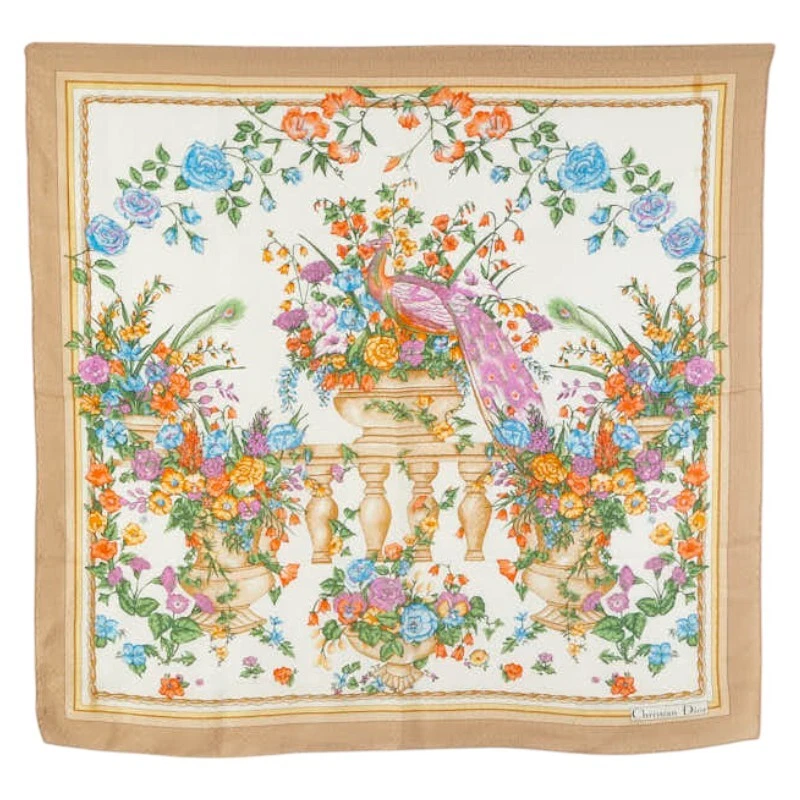 Foulard femme Dior motif fleurs 【Occasion】