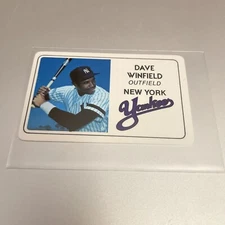 1981 Perma-Graphic Baseball Credit Card Dave Winfield #31 (PH1)