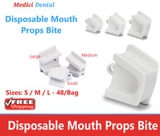 Dental Ortho Piercing Disposable Mouth Props Bite Blocks 48 pcs - Medium, Large