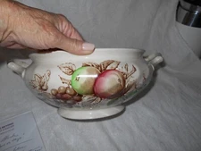 JOHNSON BROTHERS HARVEST TIME DINNERWARE SERVING BOWL HAND ENGRAVED FRUIT-Set of