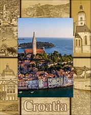 Croatia Laser Engraved Wood Picture Frame Portrait (8 x 10)