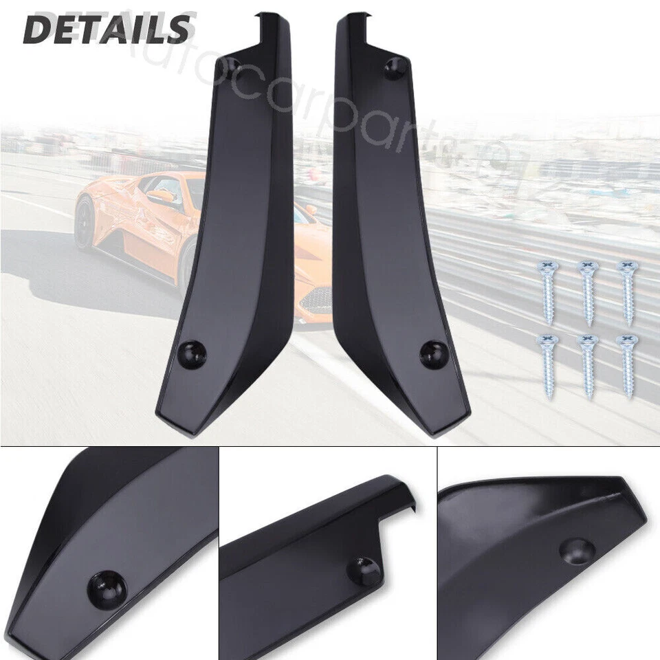 Gloss Black Rear Bumper Canard Splitter Diffuser Lip For Cadillac Escalade CTS - Image 4 of 4