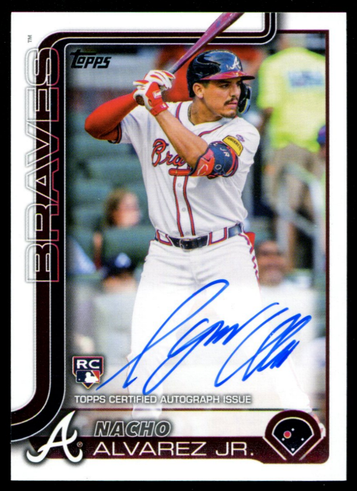 2025 Topps Series 1 Nacho Alvarez Jr. On Card Rookie Auto Atlanta