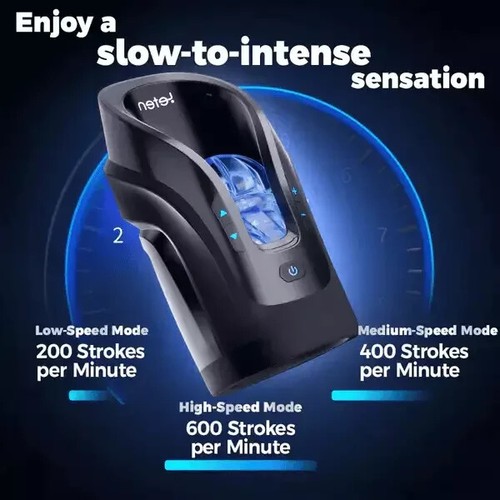 Male Masturbator Telescopic Auto Thrusting Masturbation Stroker Cup Men Sex Toy - Picture 12 of 13