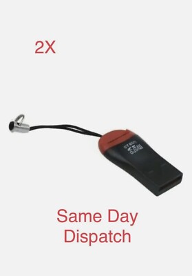 2X Speicherkartenleser auf USB 2.0 Adapter für Micro SD SDHC SDXC TF Hi-Speed
