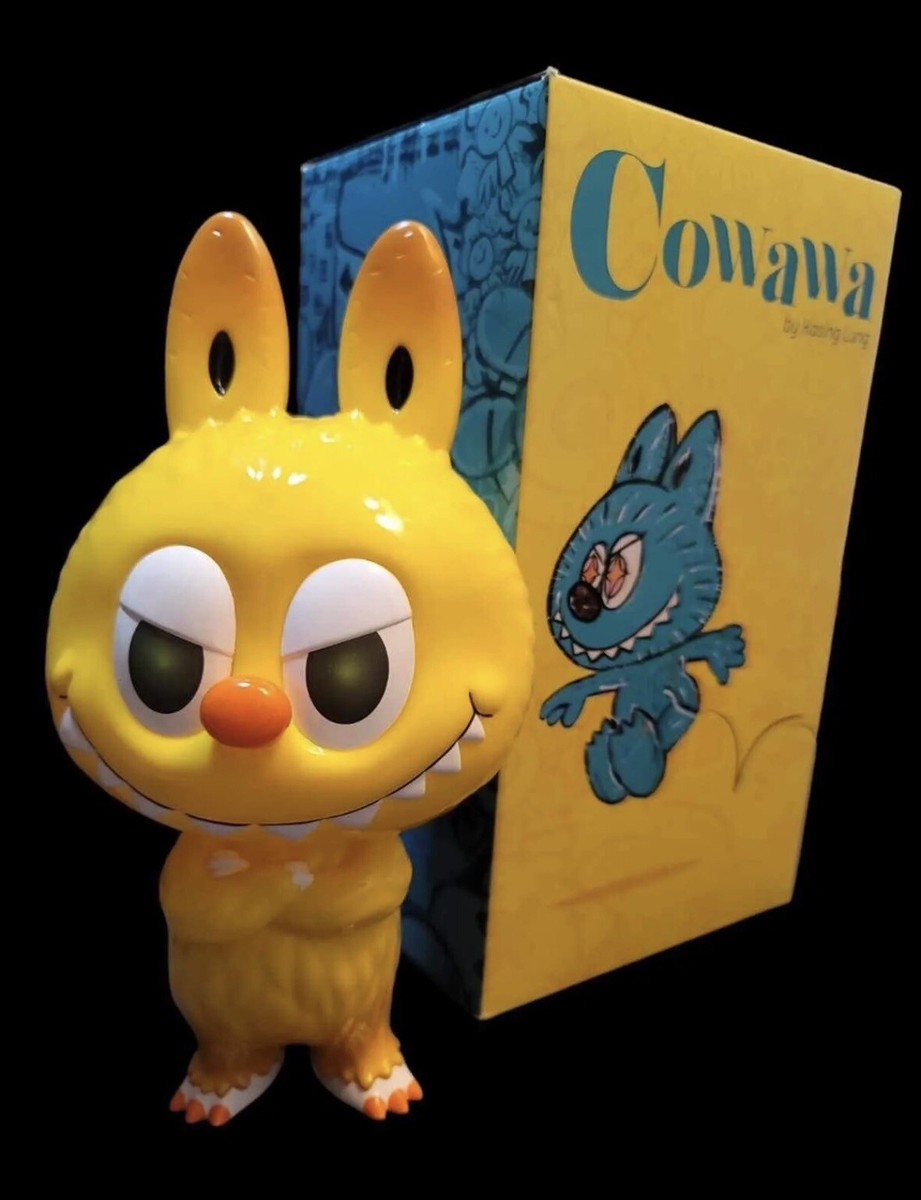 How2work Kasing Lung COWAWA Yellow Sofubi Figure Labubu Pop
