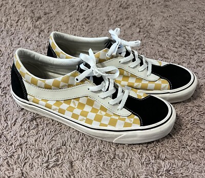 Vans Shoes Checkered Yellow VANS Men Women Lace-Up White Yellow