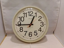 Seth Thomas 13 1/2" School Wall Clock Plastic Works