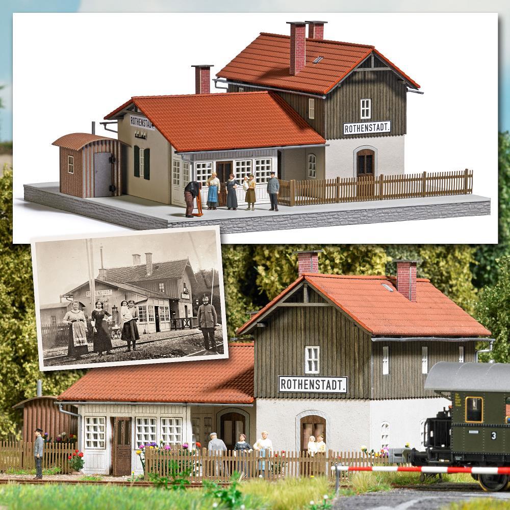 Busch 1951 Bahnhof Rothenstadt 1:87 Spur H0 Bausatz Neu OVP