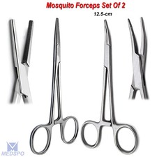 Hemostat Locking Forceps Mosquito Artery Surgical Clamps Straight  Curved Set