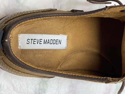 Steve Madden JIMMER Brown Leather Wing-Tips Oxfords Mens Shoes Size 8 - Picture 12 of 12