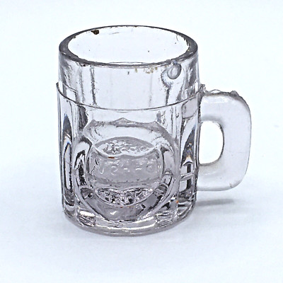 Vintage Necco Sweets Candy Clear Glass Mini Mug
