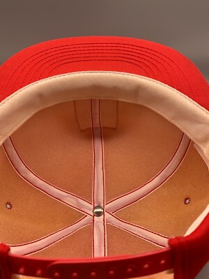 VINTAGE Trucker Hat Cap Snap Back Red Swingster Hydrotex