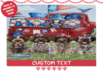 Wirehaired Pointing Griffon Dog Cutting Board Glass Personalized Kitchen NWT