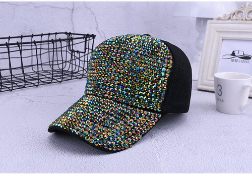 Sparkling Diamond Inlaid Baseball Cap - Fashionable Hip-Hop Street Hat - Bild 15 von 29