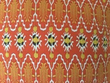 India House  EARTH-TONES  Kantha HEMSTITCH Embroidery Ikat Throw PILLOW 20  x 20  