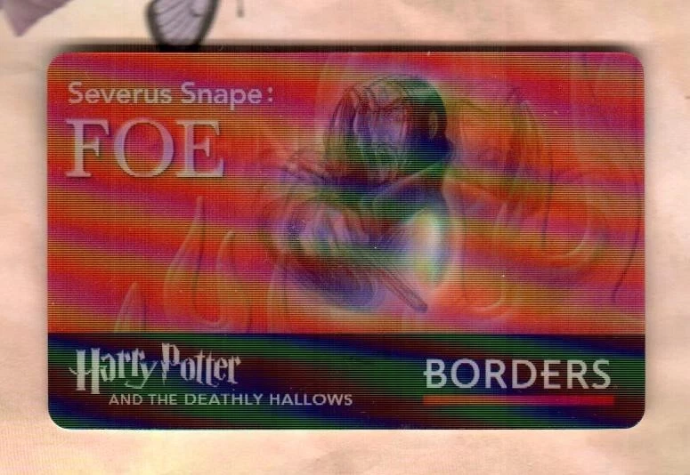 BORDERS Harry Potter, Severus Snape ( 2007 ) Lenticular Gift Card ( $0  ) - Image 2 of 2