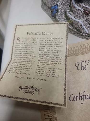 The Masterpiece Collection Falstaff Manor by David Winter 1986 Limited SIGHNED - Picture 4 of 13