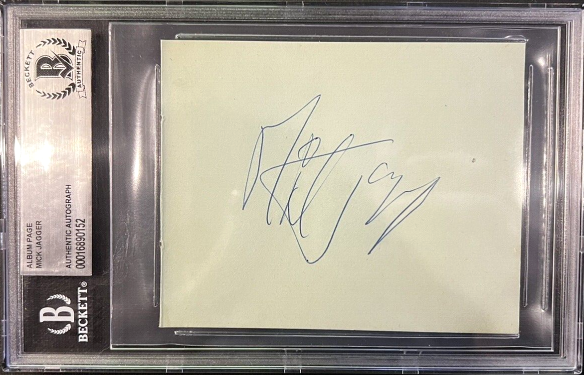 1960'S THE ROLLING STONES MICK JAGGER SIGNED AUTOGRAPHED ALBUM